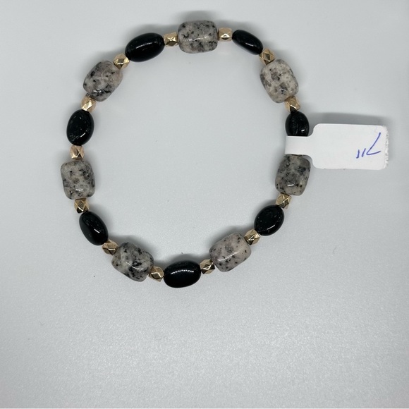 Black onyx and Jasper bracelet handmade - Picture 2 of 5